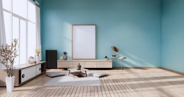 Naneli Modern oturma odası minimalist tasarımı, 3D görüntüleme