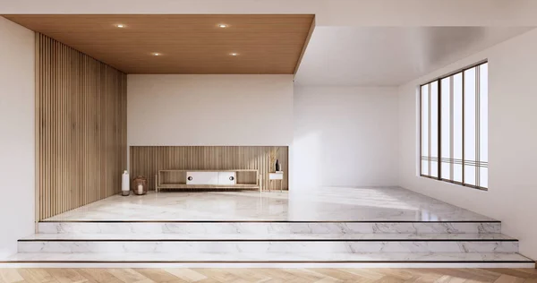 Diseño Minimalista Moderno Sala Estar Representación — Foto de Stock
