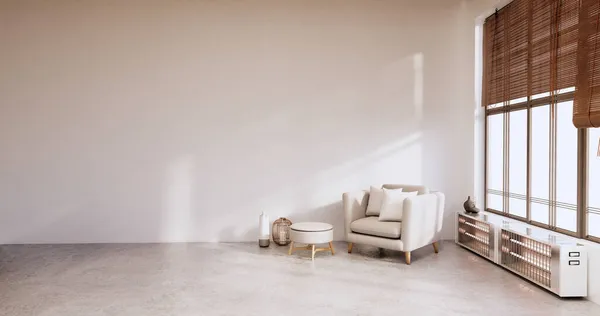 Modern Living Room Minimalist Design Rendering — Stock Photo, Image