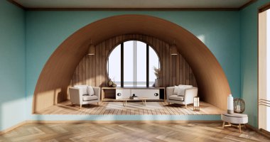 Naneli Salon İç Tasarımı. 3B görüntüleme