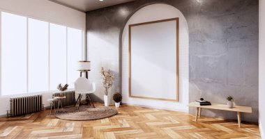 Beyaz tuğla dizayn tavan arası 3D biçiminde boş çatı katı biçimi