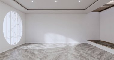 İç mekan boş minimalist arkaplan, 3B görüntüleme