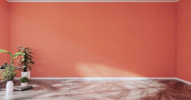 Süslü ve fayanslı gür lav odası. 3D döşeme.