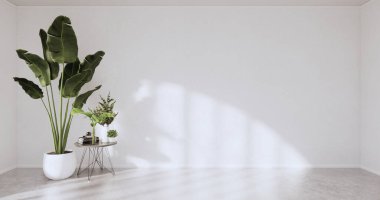 İç mekan boş minimalist arkaplan, 3B görüntüleme