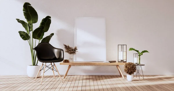 Mock Empty Picture Frame White Wall Room Rendering — Stock Photo, Image