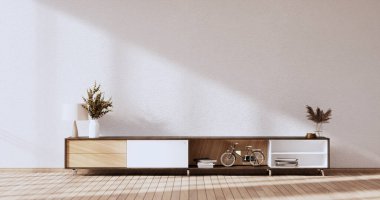 Kabine ahşap tasarımı beyaz oda iç mimari 3D tasarımı