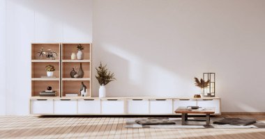 Kabine ahşap tasarımı beyaz oda iç mimari 3D tasarımı