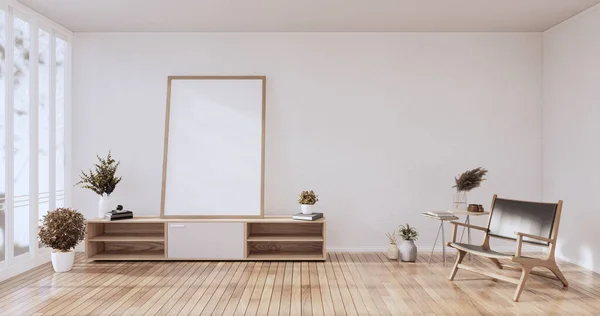 Design Interiéru Zen Moderní Obývací Pokoj Japonský Styl3D Vykreslování — Stock fotografie