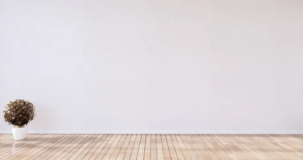 Takarítószoba Modern Szoba Üres Fehér Fal Csempék Padlóján Renderelés — Stock Fotó