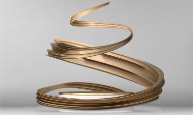 3D üretim için uygun beyaz sahne podyumu dekorasyonu