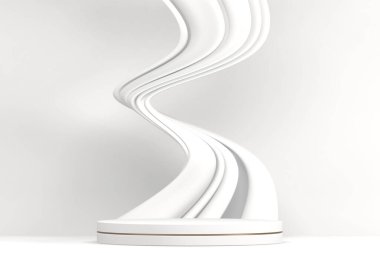 The Stage podium for products decoration suitable .3D rendering