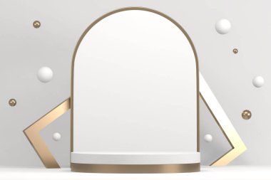 The Stage podium for products decoration suitable .3D rendering