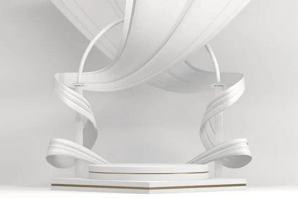 3Dレンダリングに適した製品の装飾のためのステージ表彰台 — ストック写真