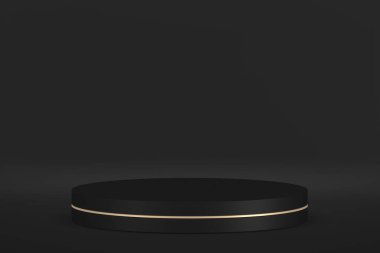 uygun 3D dekorasyon ürünleri için siyah sahne podyumu