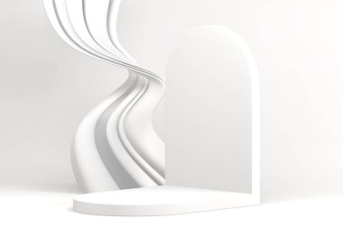 The Stage podium for products decoration suitable .3D rendering