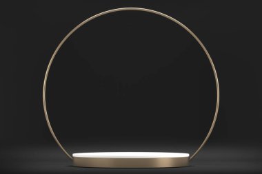 uygun 3D dekorasyon ürünleri için siyah sahne podyumu