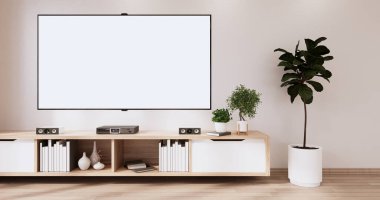 Kabine ahşap tasarımı beyaz oda iç mimari 3D tasarımı