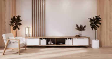 Kabine ahşap tasarımı beyaz oda iç mimari 3D tasarımı