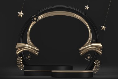 3D dekorasyon için Japon tarzı podyum