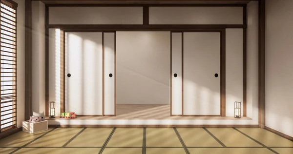 Yoga Interior Design Cleaning Minimalist Room Japan Style Rendering — Foto de Stock