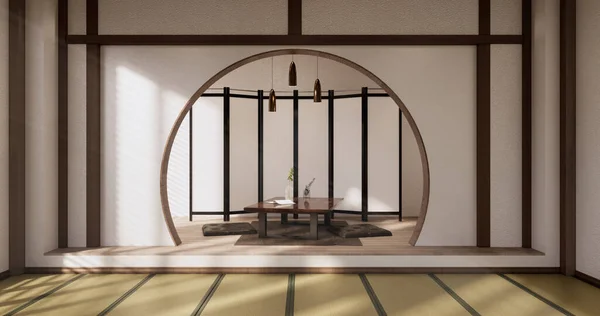 Yoga Interior Design Cleaning Minimalist Room Japan Style Rendering — Stok Foto
