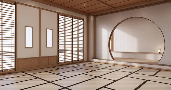 Yoga Interior Design Cleaning Minimalist Room Japan Style Rendering —  Fotos de Stock