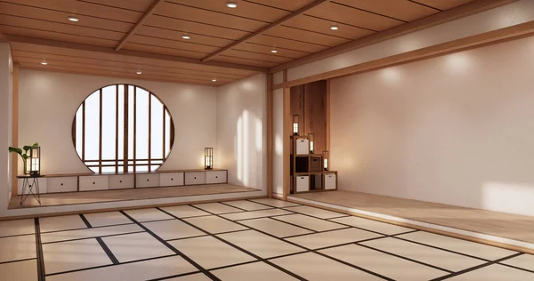 Yoga Interior Design Cleaning Minimalist Room Japan Style Rendering — Stok Foto