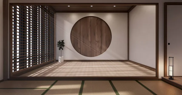 Yoga Interior Design Cleaning Minimalist Room Japan Style Rendering — Foto de Stock