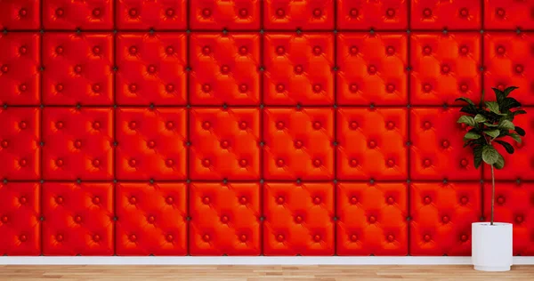 Red Modern Room Minimal Designs Rendering — Fotografia de Stock