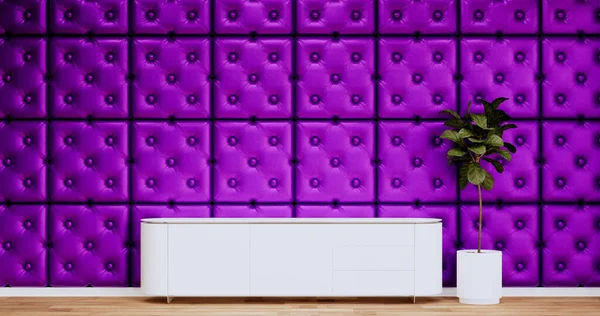 Purple modern room,minimal designs. 3d rendering