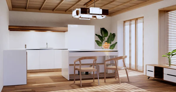 Kitchen Room Modern Style Rendering — Stock Photo, Image