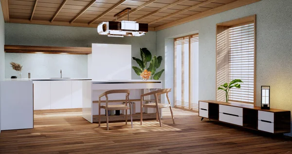 Kitchen Room Mint Modern Style Rendering - Stock-foto