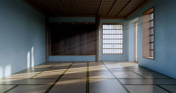 Mint Empty Large Hall Asia Interior Cleaning Room Zen Style — ストック写真