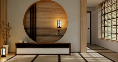 Kabine ahşap tasarımı beyaz oda iç mimari 3D tasarımı