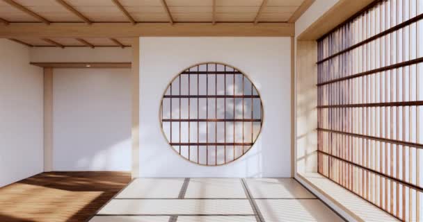 Stil Japonez Zonă Mare Living Cameră Lux Sau Hotel Decorațiuni — Videoclip de stoc