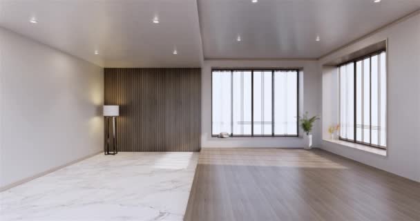 Japanse Stijl Grote Woonruimte Luxe Kamer Hotel Japans Stijl Decoratie — Stockvideo