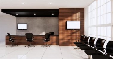 Big living area in luxury room or hotel japanese style decoration.3D rendering