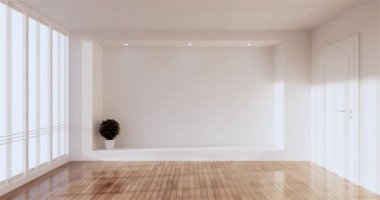 Big living area in luxury room or hotel japanese style decoration.3D rendering