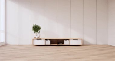 Big living area in luxury room or hotel japanese style decoration.3D rendering
