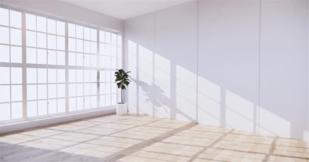 Японія Стиль Велика Зона Вітальні Розкішному Номері Або Готелі Японський — стокове відео