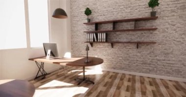 Lüks oda veya otel Japon tarzı dekorasyon Japonya tarzı Büyük yaşam alanı.3d render