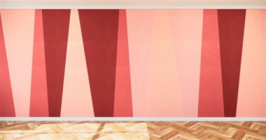 Lüks oda veya otel Japon tarzı dekorasyon Japonya tarzı Büyük yaşam alanı.3d render