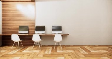 Lüks oda veya otel Japon tarzı dekorasyon Japonya tarzı Büyük yaşam alanı.3d render