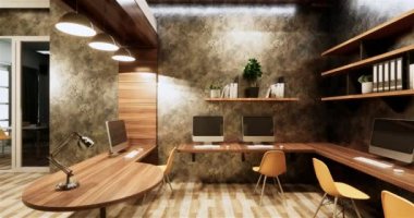 Lüks oda veya otel Japon tarzı dekorasyon Japonya tarzı Büyük yaşam alanı.3d render