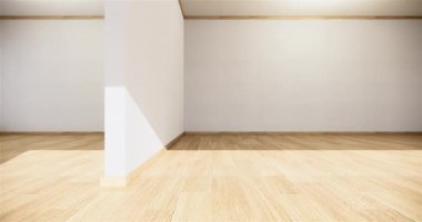Lüks oda veya otel Japon tarzı dekorasyon Japonya tarzı Büyük yaşam alanı.3d render