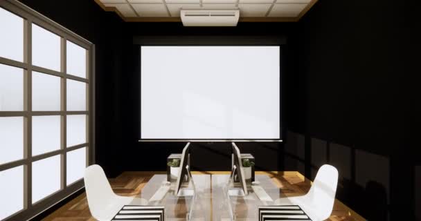 Japanse Stijl Grote Woonruimte Luxe Kamer Hotel Japans Stijl Decoratie — Stockvideo