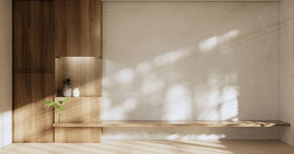 Cabinet Room Wooden Interior Wabisabi Armchair Sofa Decoration Japanese Style —  Fotos de Stock