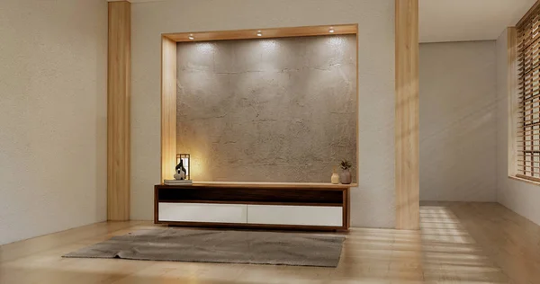 Cabinet Room Wooden Interior Wabisabi Armchair Sofa Decoration Japanese Style — Stock fotografie