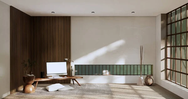 Concept Empty Room Japanese Style Illustration Rendering — Stock Photo, Image