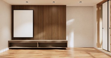 Kabine odası ahşap iç döşeme wabisabi tarzı 3D